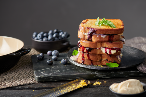 Grilled Blueberry &amp; Mascarpone Sandwich Recipe