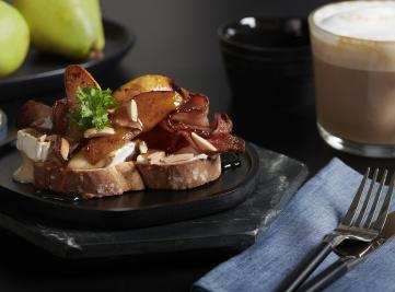 Bacon and Pear Tartine (Toast) Recipe