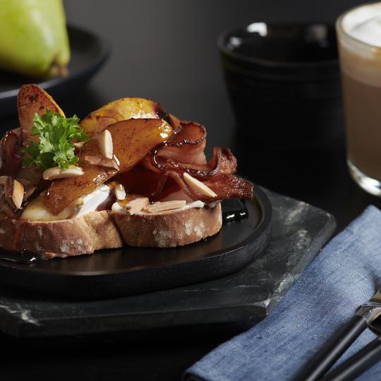Bacon and Pear Tartine (Toast) Recipe