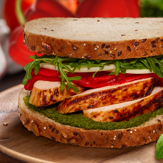 Grilled Chicken Pesto Sandwich