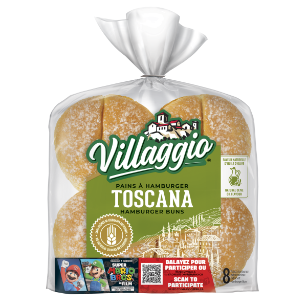 Villaggio Toscana Hamburger Buns Super Mario Bros. Movie Promo Pack